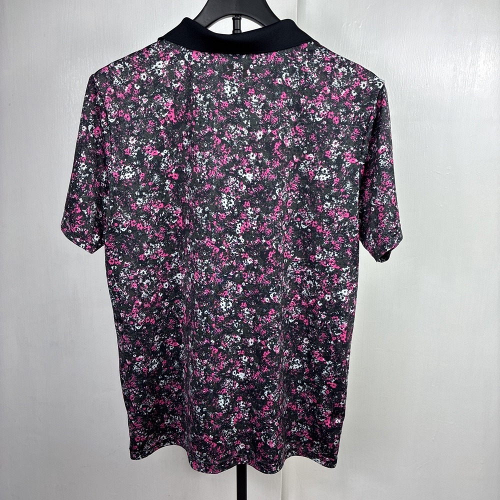 Under Armour YXL Pink Black Polo Short Sleeve Shirt - Picture 6 of 6